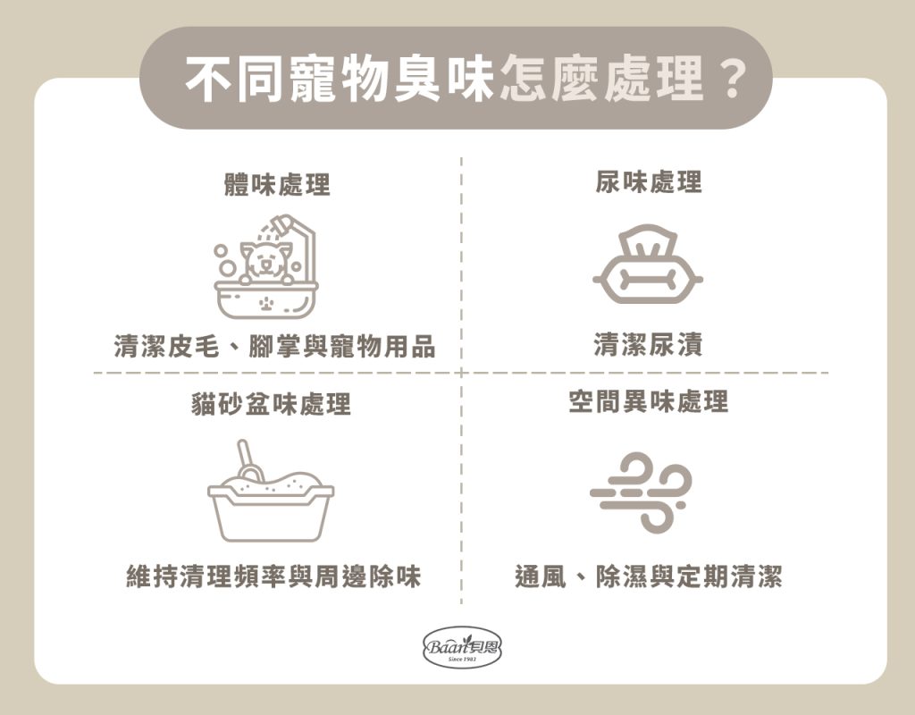 不同寵物臭味怎麼處理？